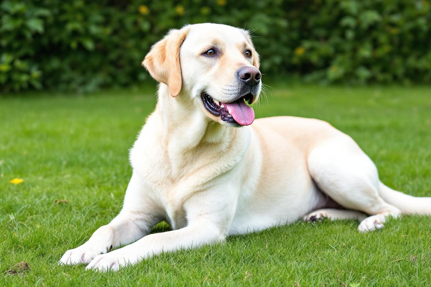 Lugna en hyperaktiv labrador