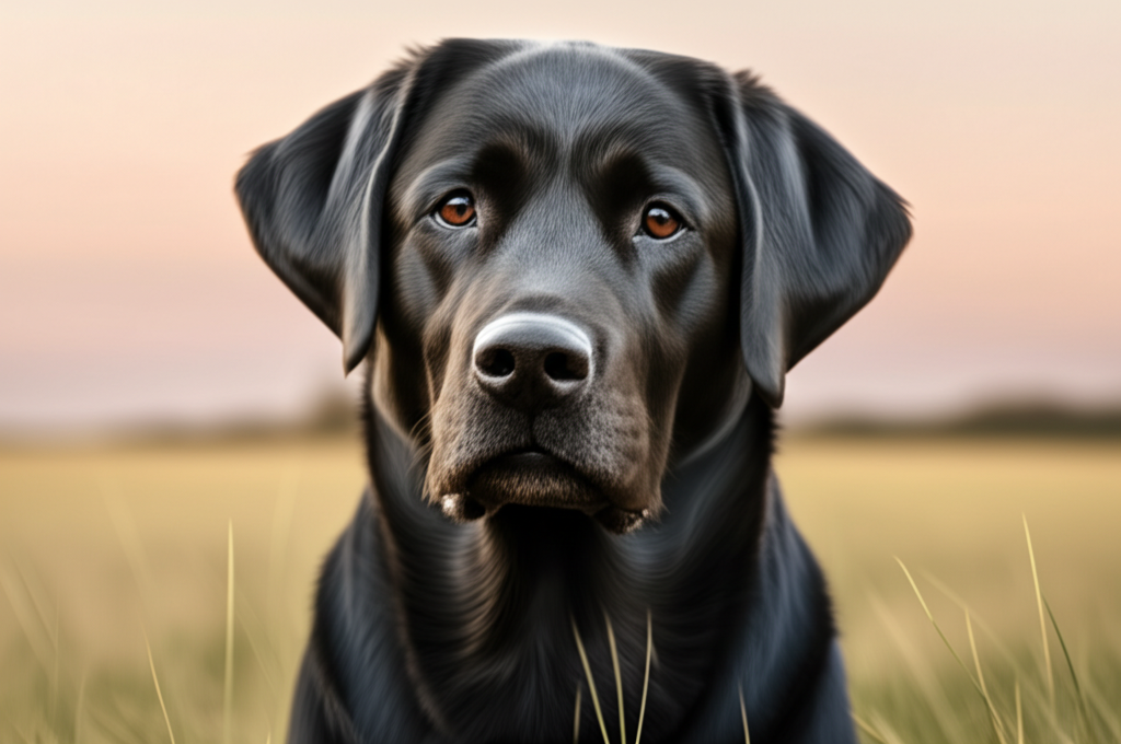 Svart labrador retriever